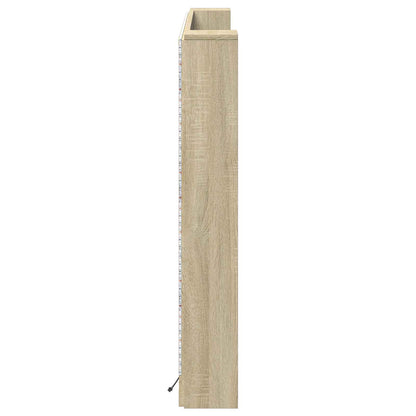 vidaXL Headboard Cabinet with LED Sonoma 160 x 16.5 x 103.5 cm