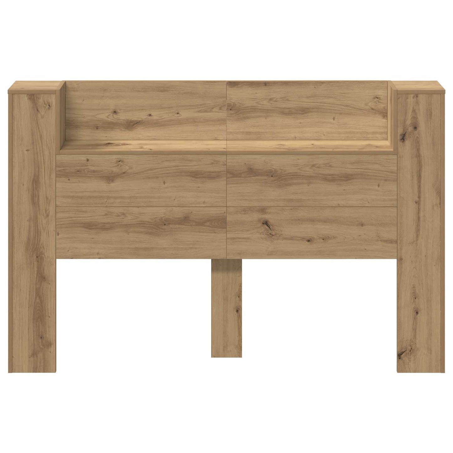 vidaXL Headboard Cabinet with LED Artisan Oak Engineered Wood