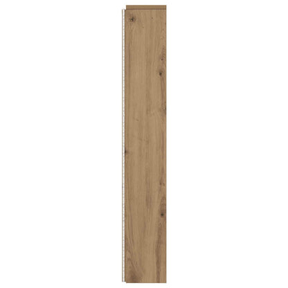 vidaXL Headboard Cabinet with LED Artisan Oak Engineered Wood