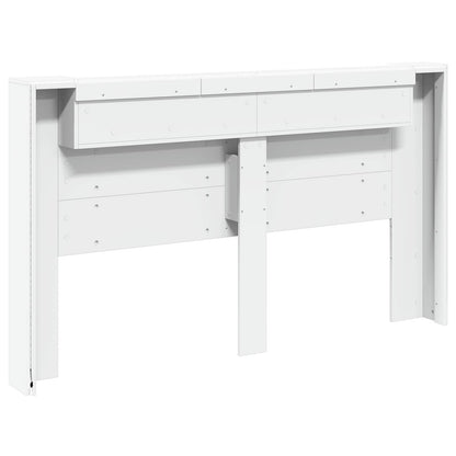 vidaXL Headboard Cabinet with LED White 180 x 16.5 x 103.5 cm