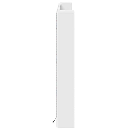 vidaXL Headboard Cabinet with LED White 180 x 16.5 x 103.5 cm
