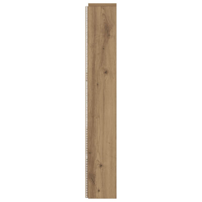 vidaXL Headboard Cabinet with LED Artisian Oak 180 x 16.5 x 103.5 cm