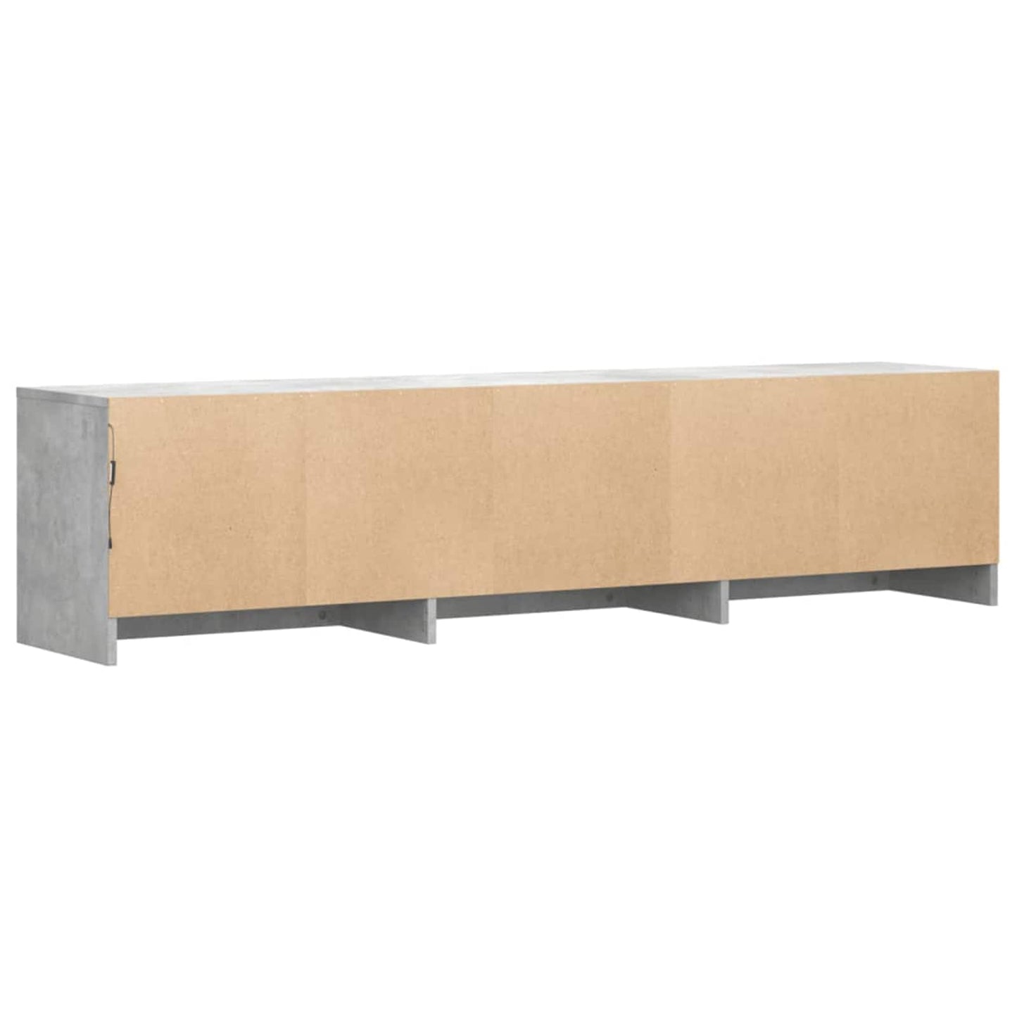 vidaXL TV Cabinet with LED Concrete 165 x 34 x 40 cm Engineered Wood