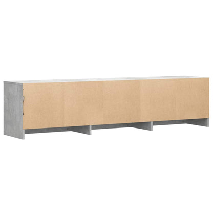vidaXL TV Cabinet with LED Concrete 165 x 34 x 40 cm Engineered Wood