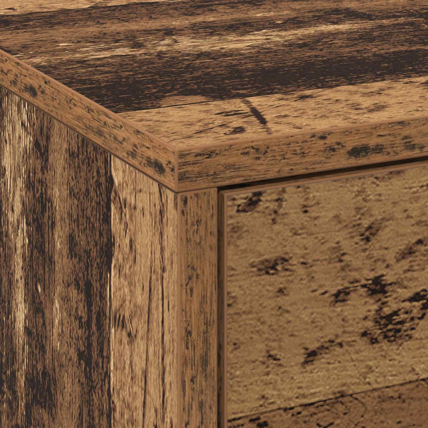 vidaXL TV Cabinet with LED Old Wood 165 x 34 x 40 cm Engineered Wood