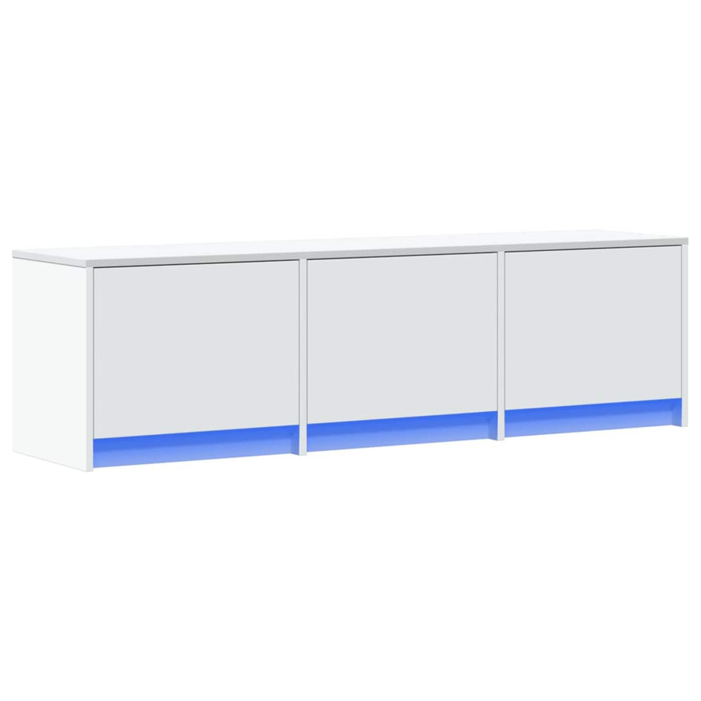 vidaXL TV Cabinet with LED White 140 x 34 x 40 cm Engineered Wood