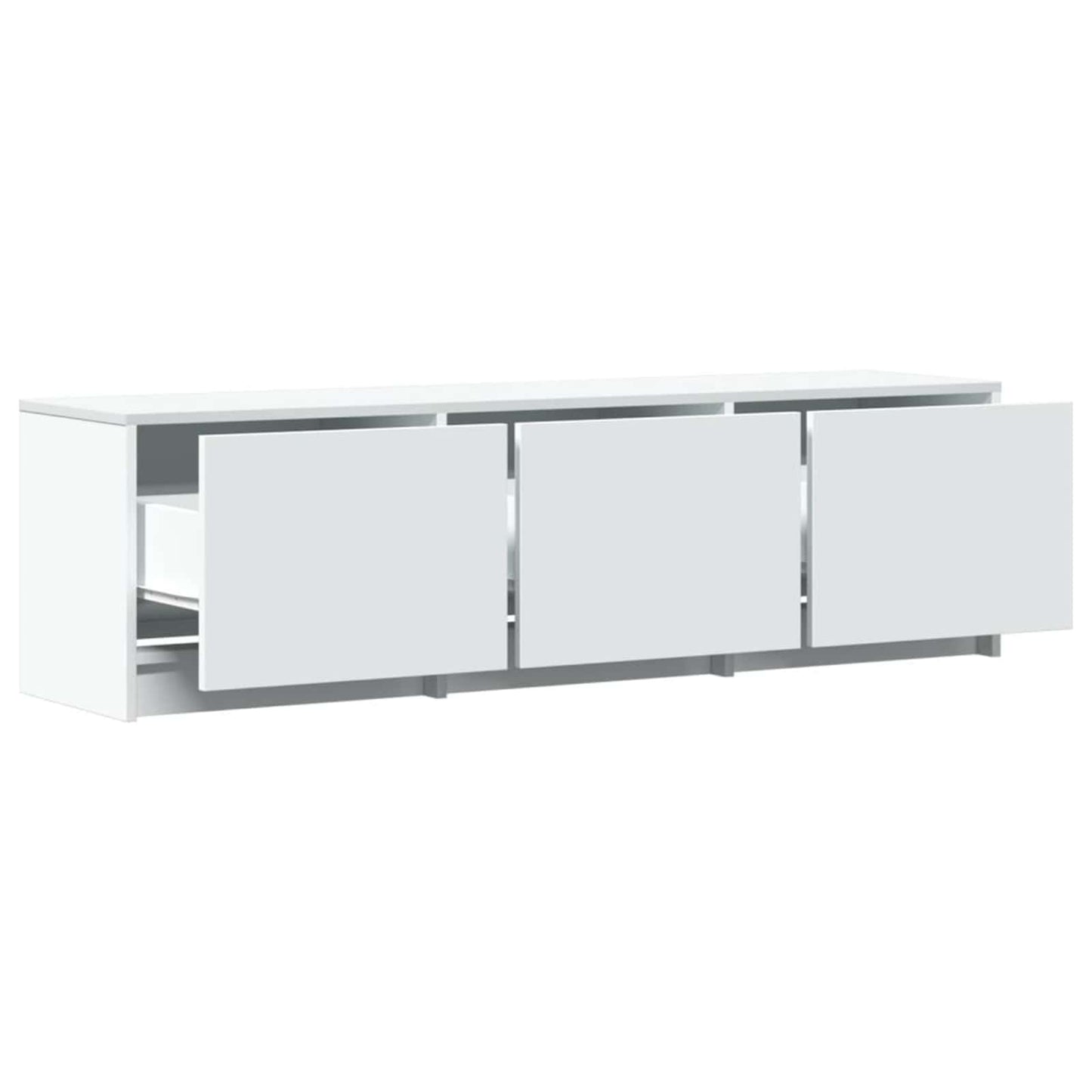 vidaXL TV Cabinet with LED White 140 x 34 x 40 cm Engineered Wood