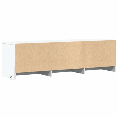 vidaXL TV Cabinet with LED White 140 x 34 x 40 cm Engineered Wood