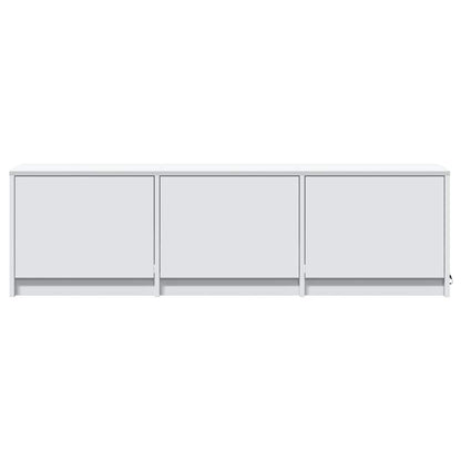 vidaXL TV Cabinet with LED White 140 x 34 x 40 cm Engineered Wood