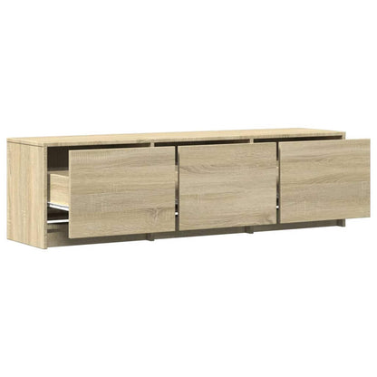 vidaXL TV Cabinet with LED Sonoma 140 x 34 x 40 cm Engineered Wood