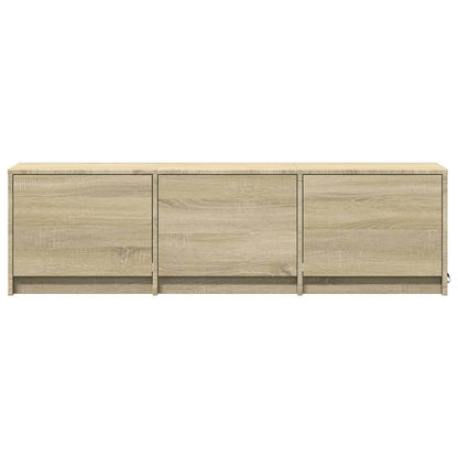 vidaXL TV Cabinet with LED Sonoma 140 x 34 x 40 cm Engineered Wood