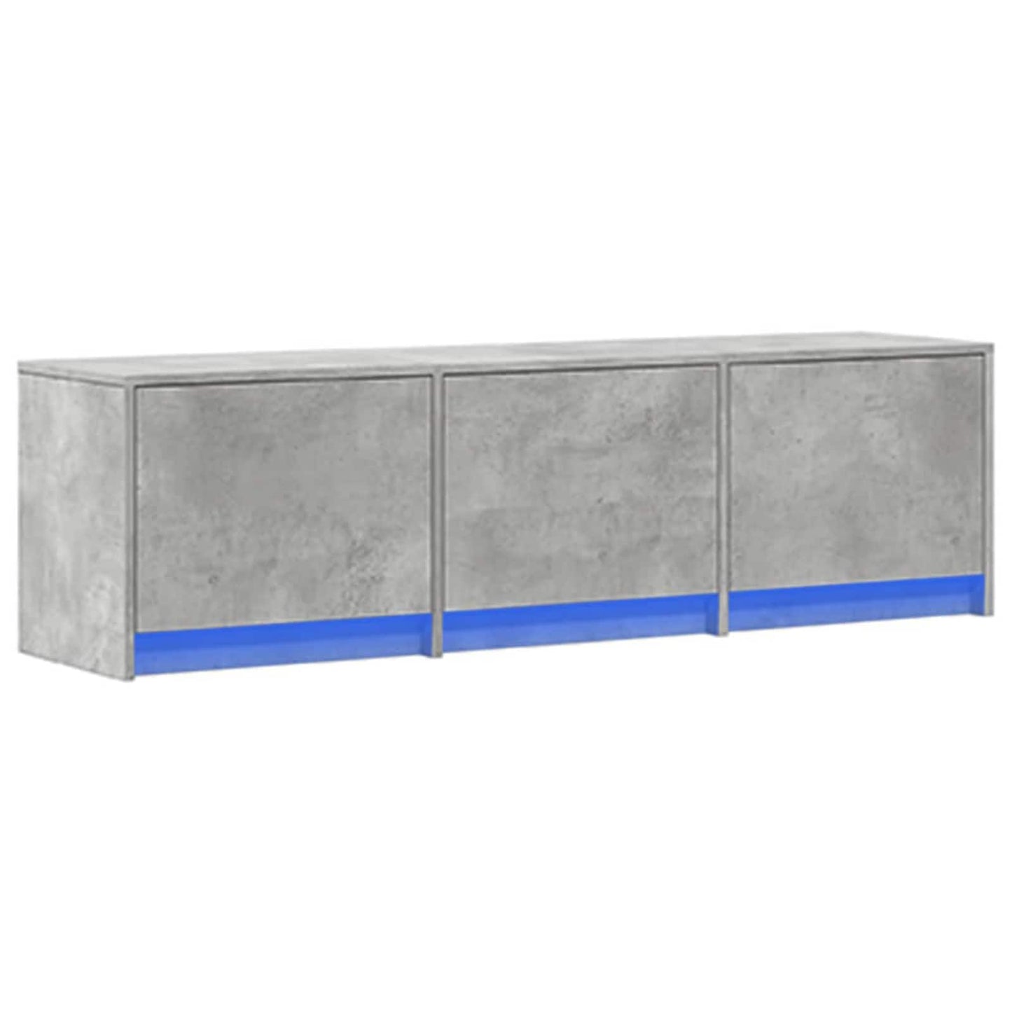 vidaXL TV Cabinet with LED Concrete 140 x 34 x 40 cm Engineered Wood