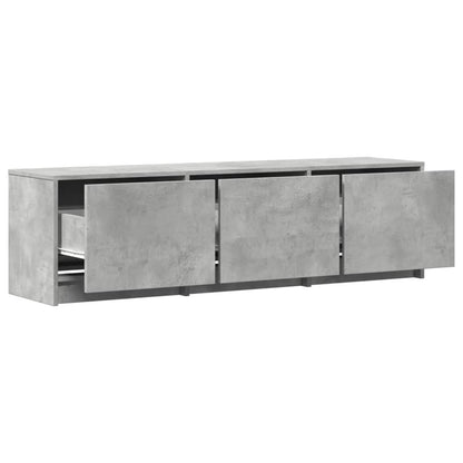 vidaXL TV Cabinet with LED Concrete 140 x 34 x 40 cm Engineered Wood