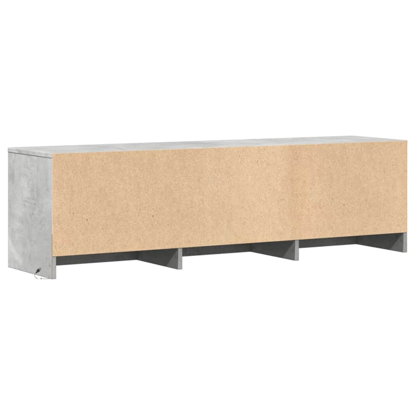 vidaXL TV Cabinet with LED Concrete 140 x 34 x 40 cm Engineered Wood