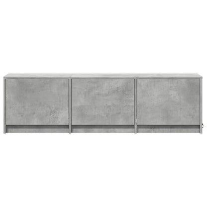 vidaXL TV Cabinet with LED Concrete 140 x 34 x 40 cm Engineered Wood