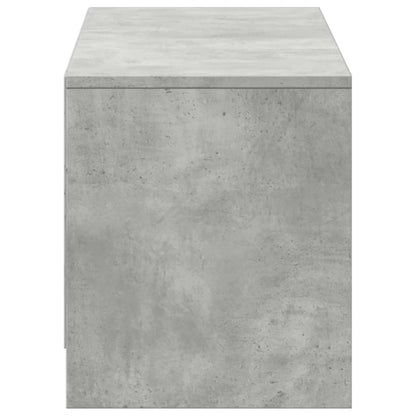 vidaXL TV Cabinet with LED Concrete 140 x 34 x 40 cm Engineered Wood