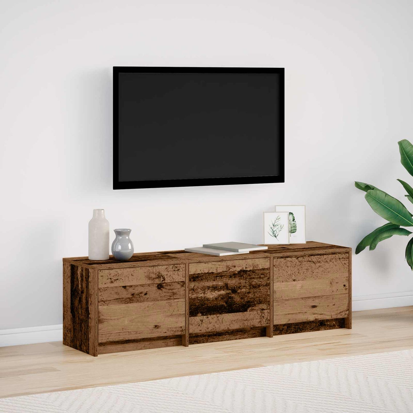 vidaXL TV Cabinet 140 x 34 x 40 cm Old Wood Engineered Wood