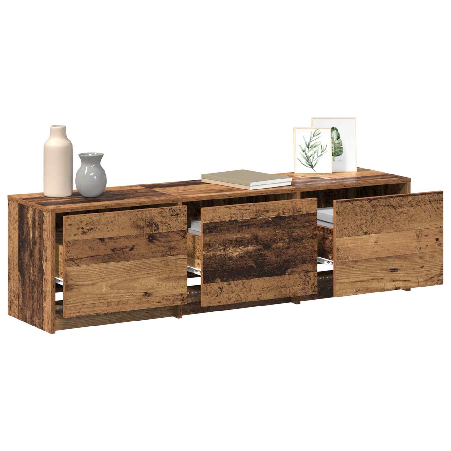 vidaXL TV Cabinet 140 x 34 x 40 cm Old Wood Engineered Wood