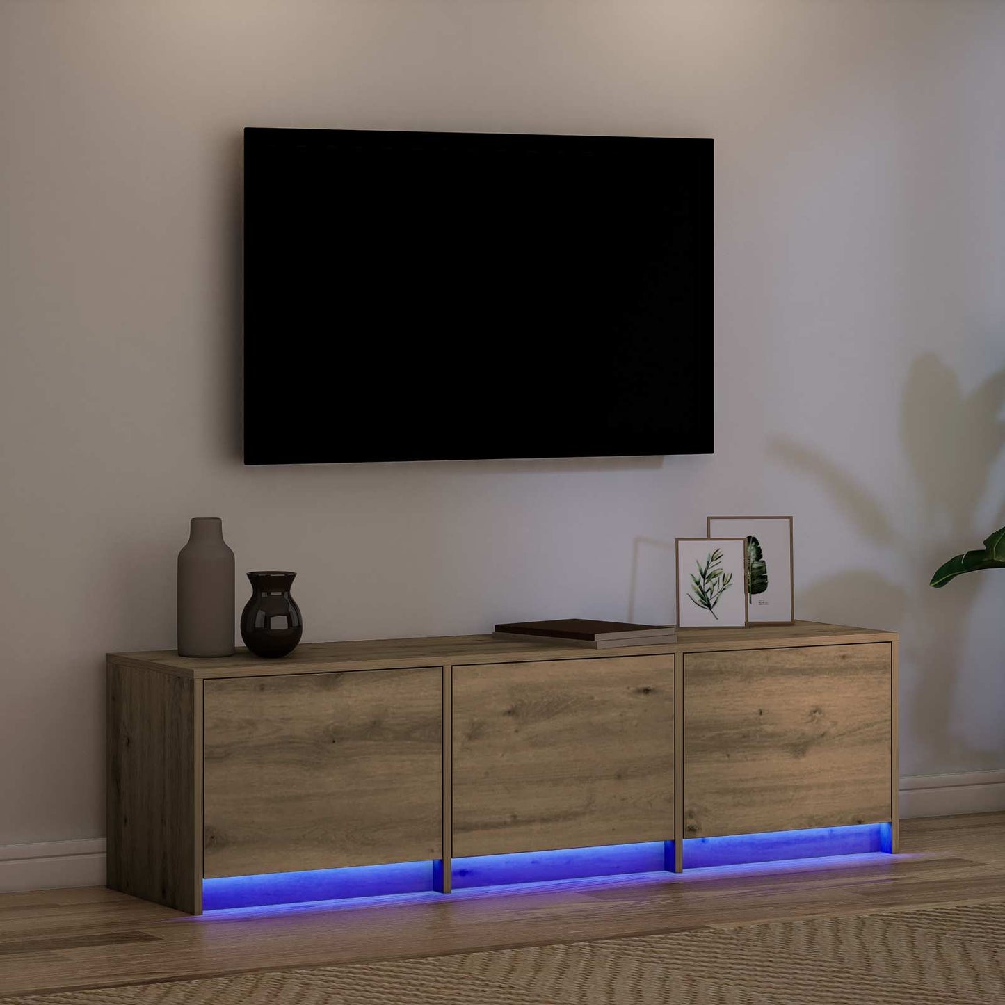 vidaXL TV Cabinet Artisan Oak Engineered Wood