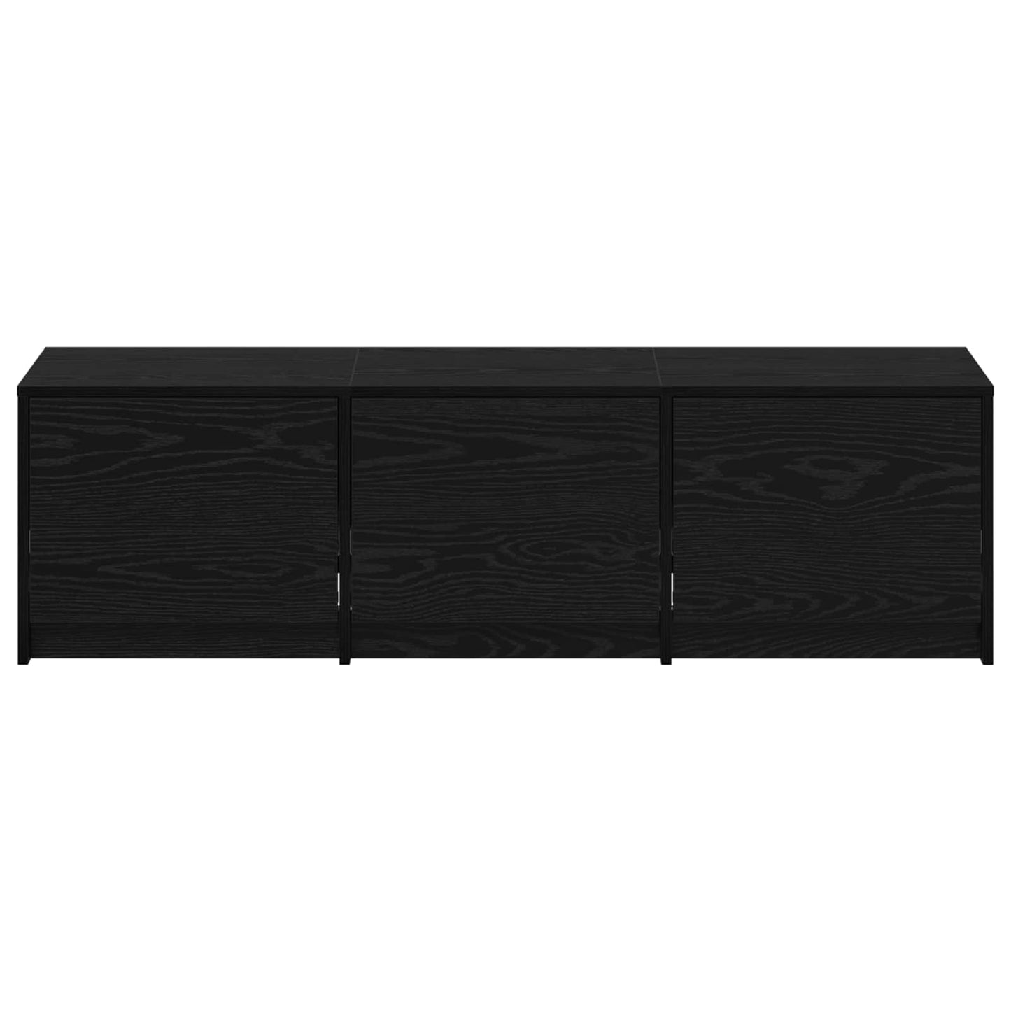 vidaXL TV Cabinet with LED Black Oak 140 x 34 x 40 cm Engineered Wood