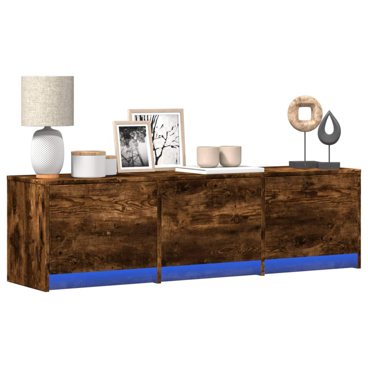 vidaXL TV Cabinet Smoked Oak Engineered Wood