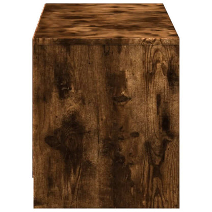 vidaXL TV Cabinet with LED Smoked Oak 140 x 34 x 40 cm Engineered Wood