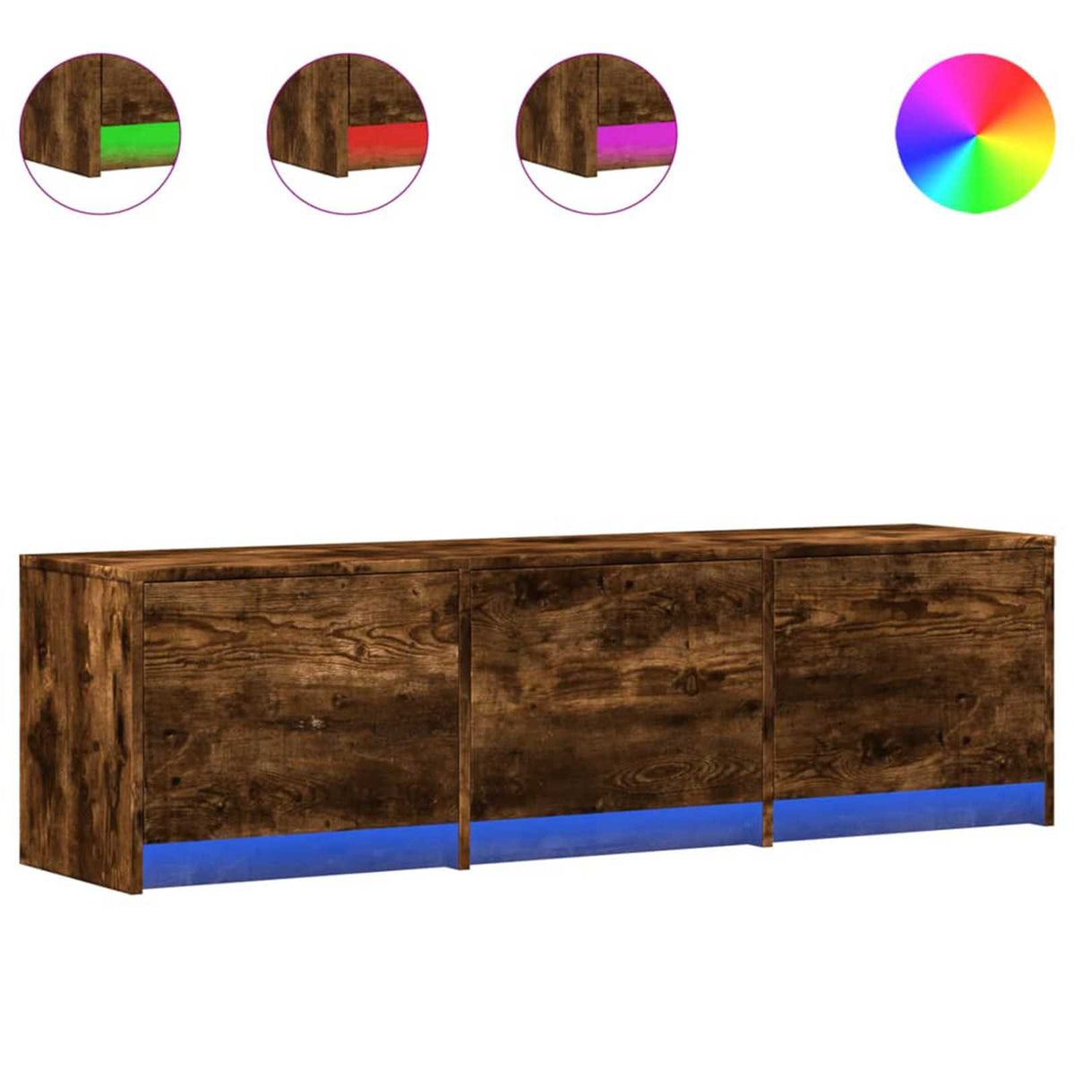 vidaXL TV Cabinet Smoked Oak Engineered Wood