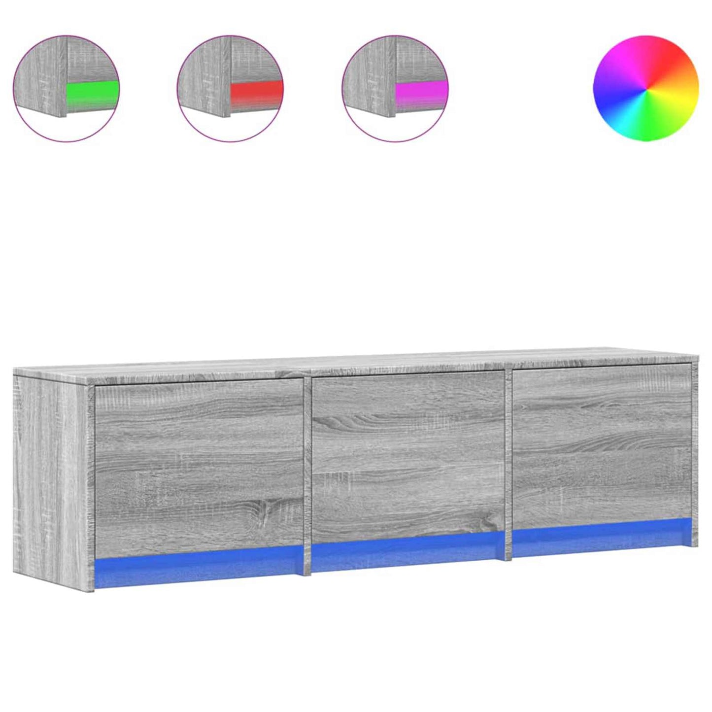 vidaXL TV Cabinet Grey Sonoma Engineered Wood
