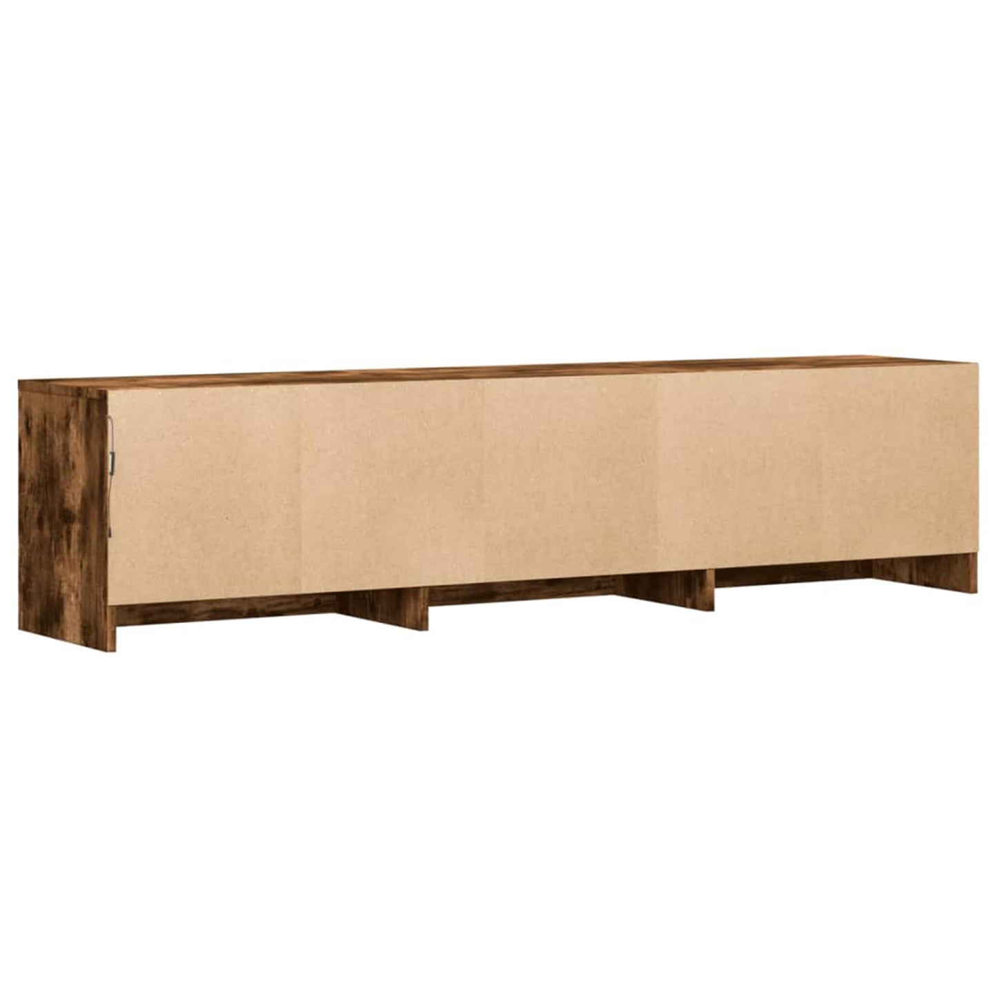 vidaXL TV Cabinet with LED Smoked Oak 165 x 34 x 40 cm Engineered Wood