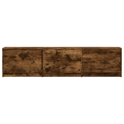 vidaXL TV Cabinet with LED Smoked Oak 165 x 34 x 40 cm Engineered Wood