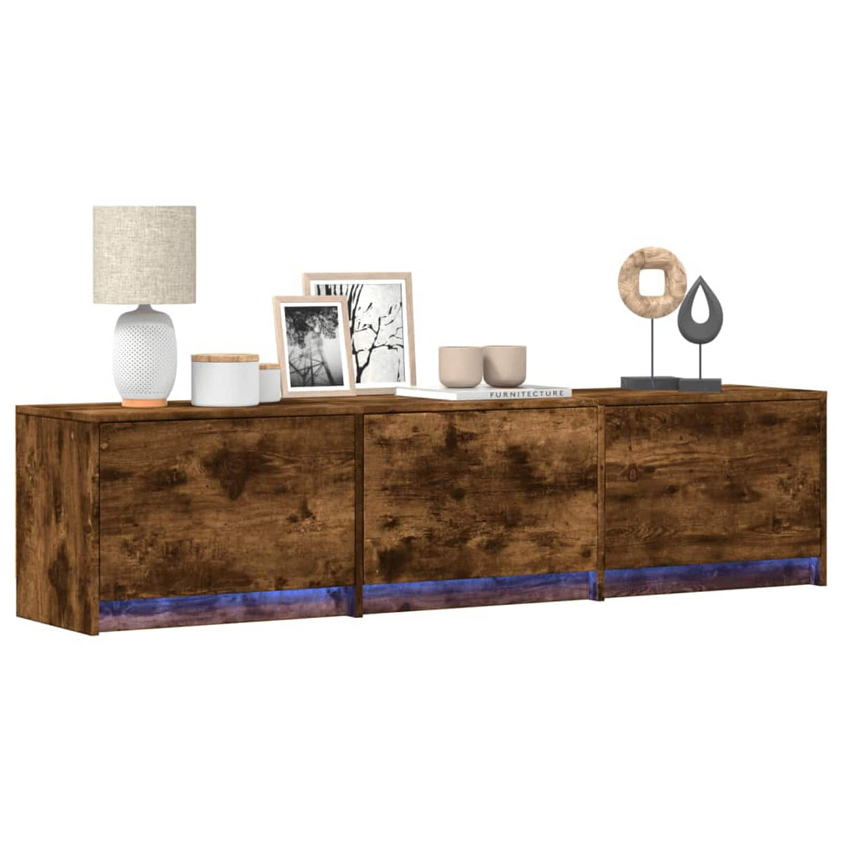 vidaXL TV Cabinet Smoked Oak Engineered Wood