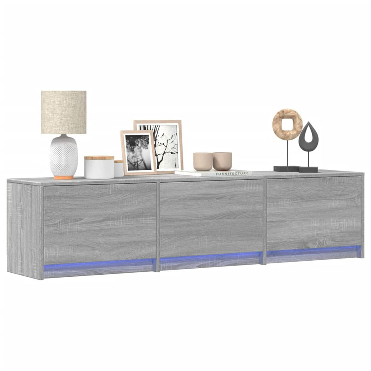 vidaXL TV Cabinet Grey Sonoma Engineered Wood