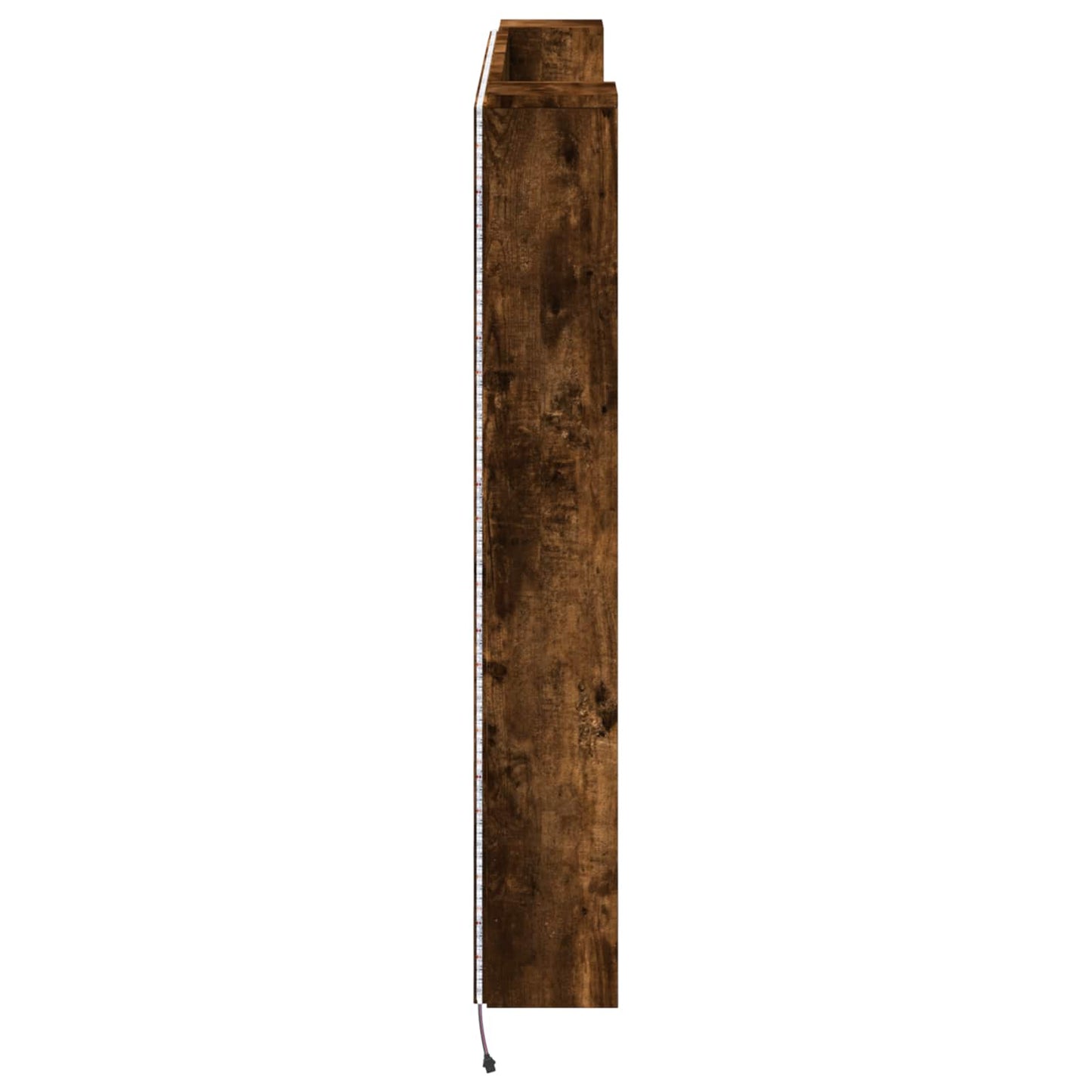 vidaXL Headboard Cabinet with LED Smoked Oak 140 x 16.5 x 103.5 cm