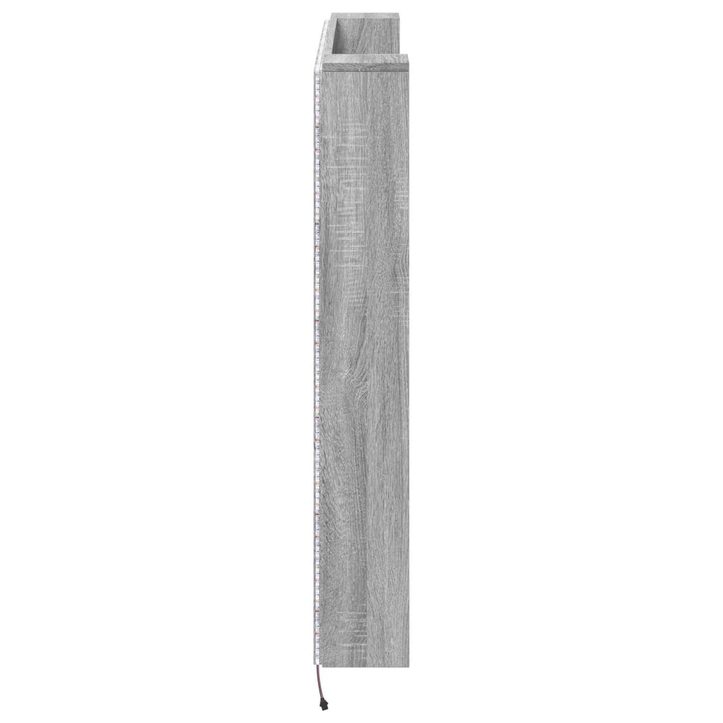 vidaXL Headboard Cabinet with LED Grey Sonoma 140 x 16.5 x 103.5 cm