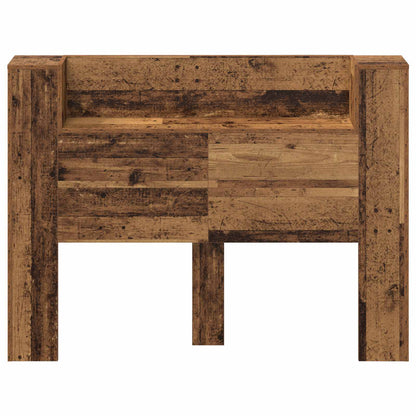 vidaXL Headboard Cabinet with LED Old Wood 140 x 16.5 x 103.5 cm