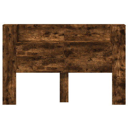 vidaXL Headboard Cabinet with LED Smoked Oak 160 x 16.5 x 103.5 cm