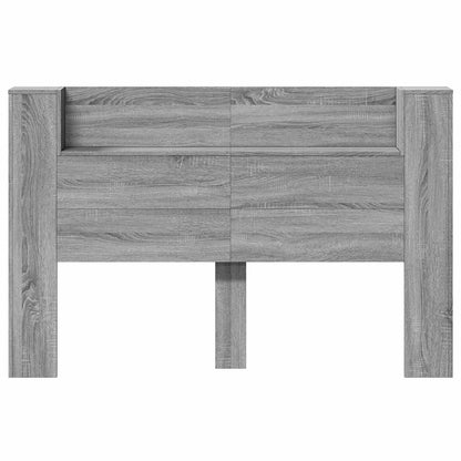 vidaXL Headboard Cabinet with LED Grey Sonoma 160 x 16.5 x 103.5 cm