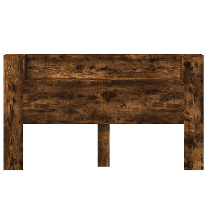 vidaXL Headboard Cabinet with LED Smoked Oak 180 x 16.5 x 103.5 cm