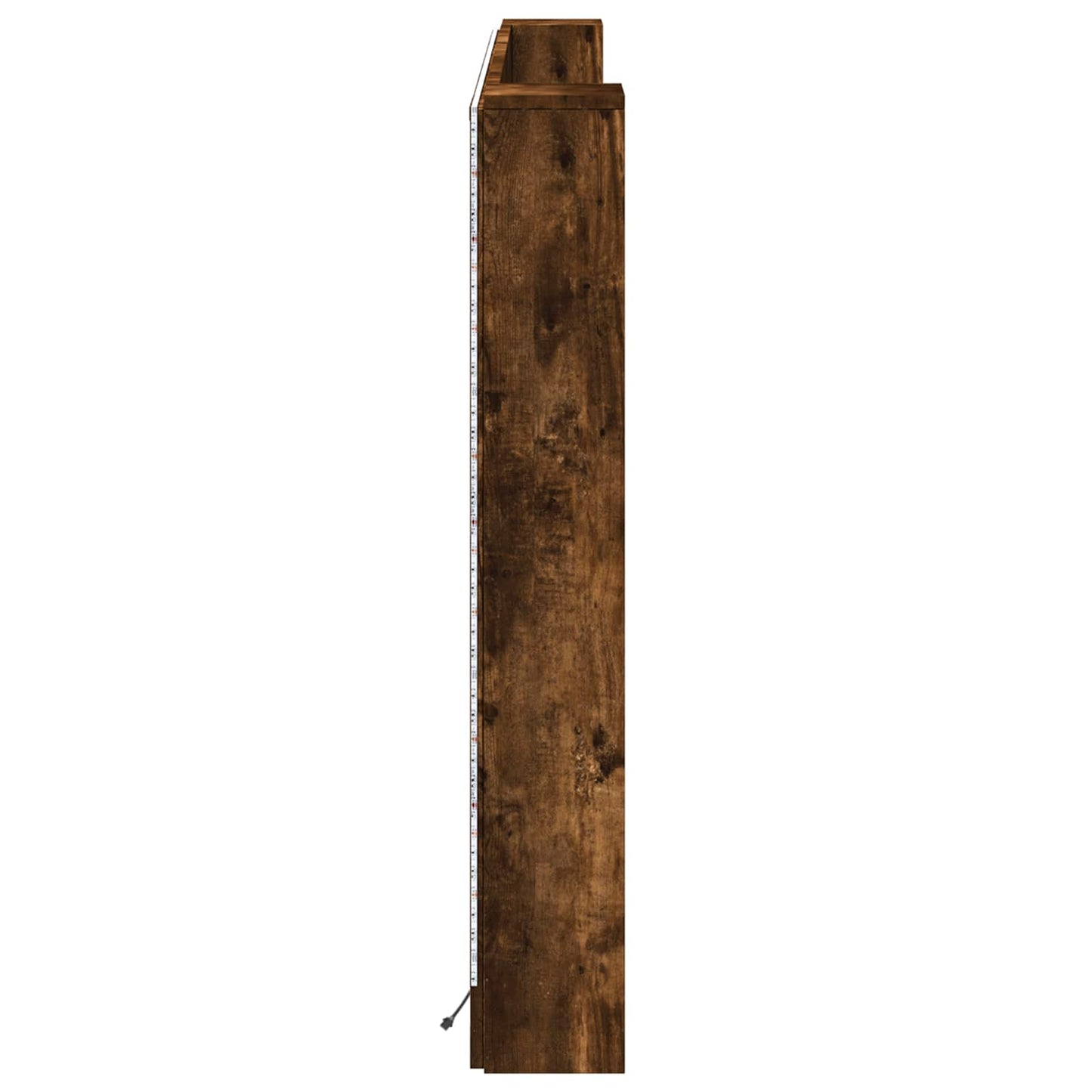 vidaXL Headboard Cabinet with LED Smoked Oak 180 x 16.5 x 103.5 cm