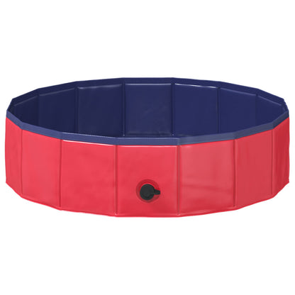 vidaXL Children Swimming Pool Folding Red Ø 80 x 20 cm