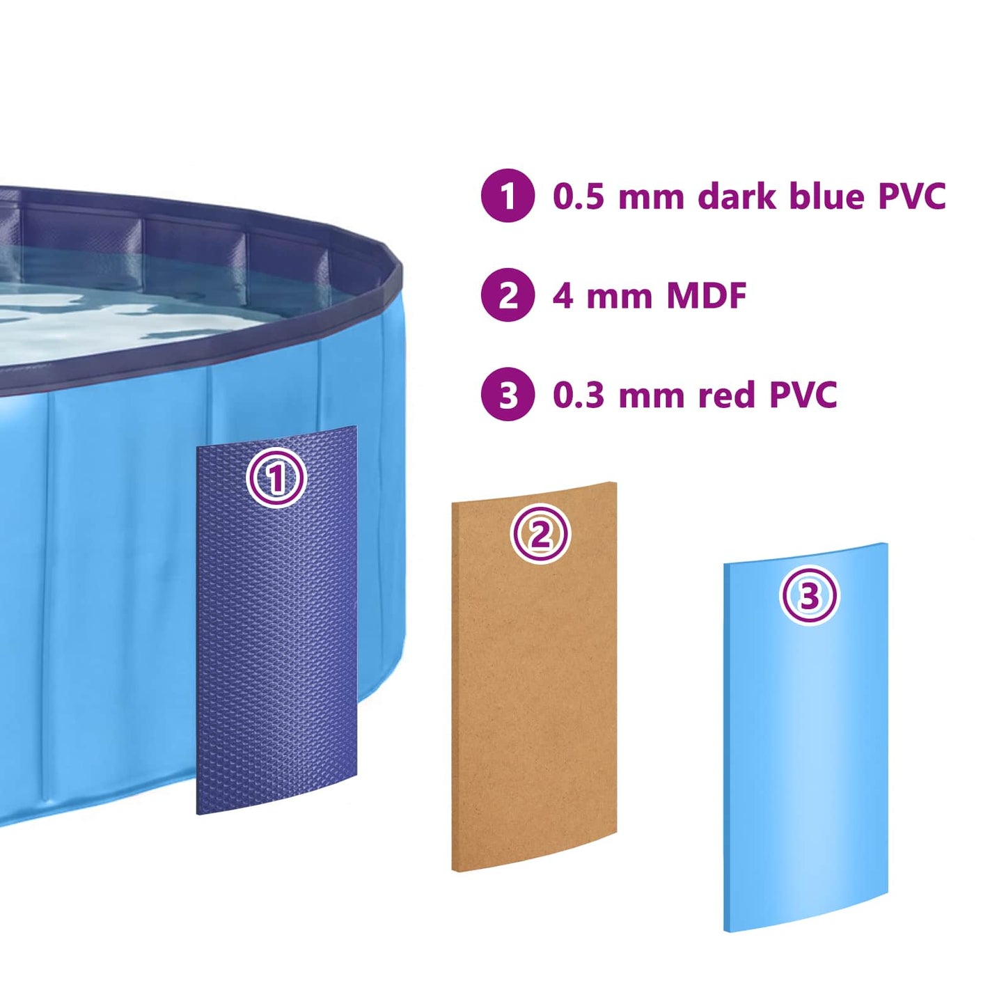 vidaXL Children Swimming Pool Folding Blue Ø300 x 38 cm
