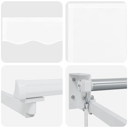 vidaXL Retractable Awning White 3 x 2 m 100% Polyester and Aluminium