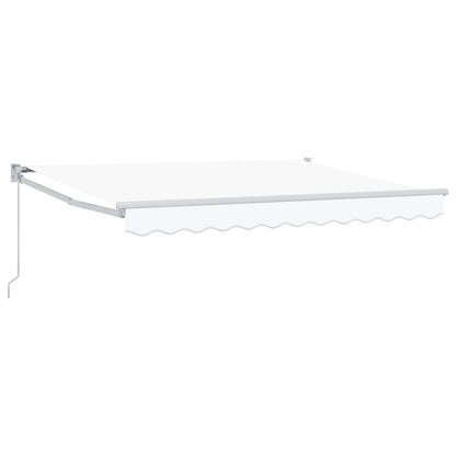 vidaXL Retractable Awning White 3 x 2 m 100% Polyester and Aluminium