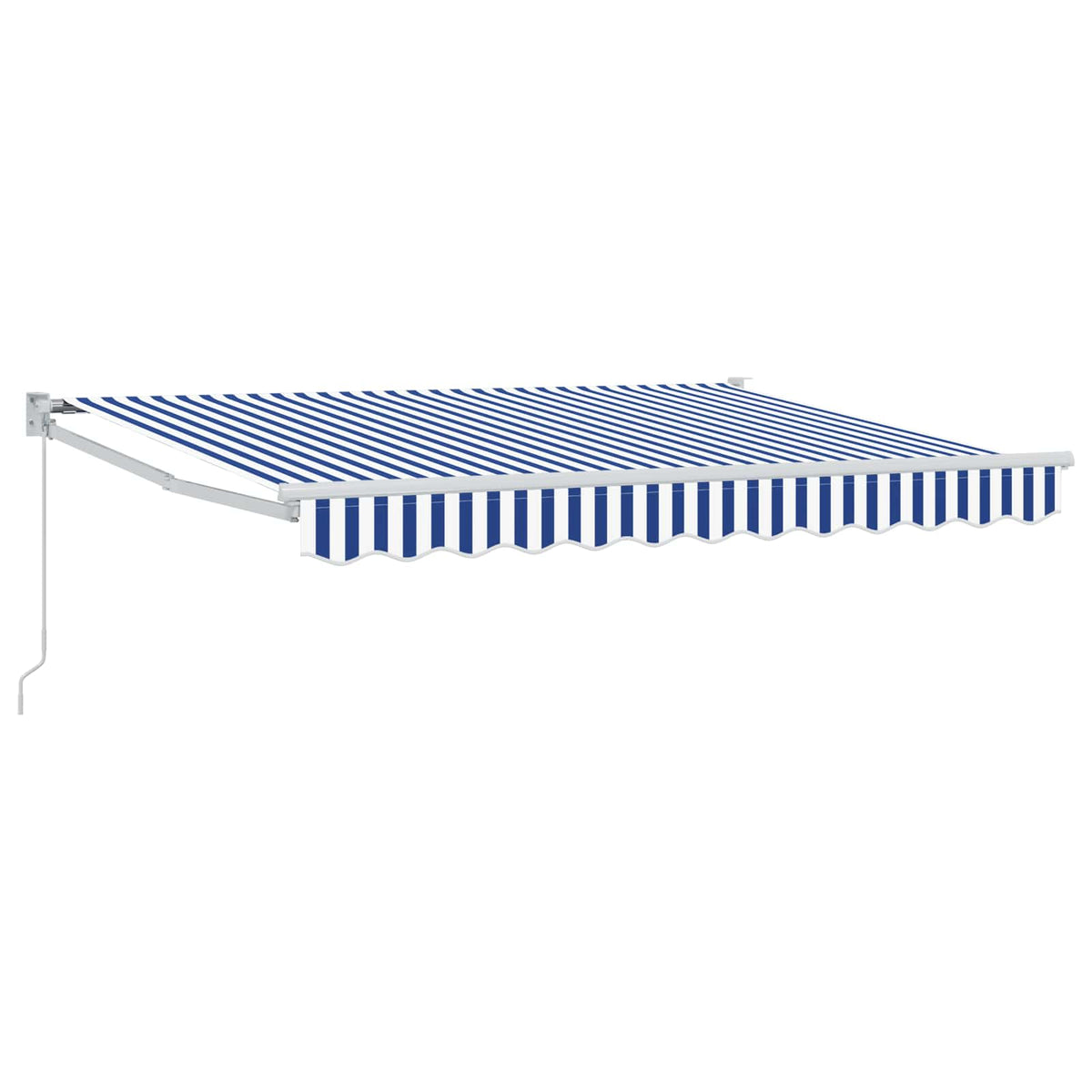 vidaXL Retractable Awning Blue and White 3.5 x 2 m