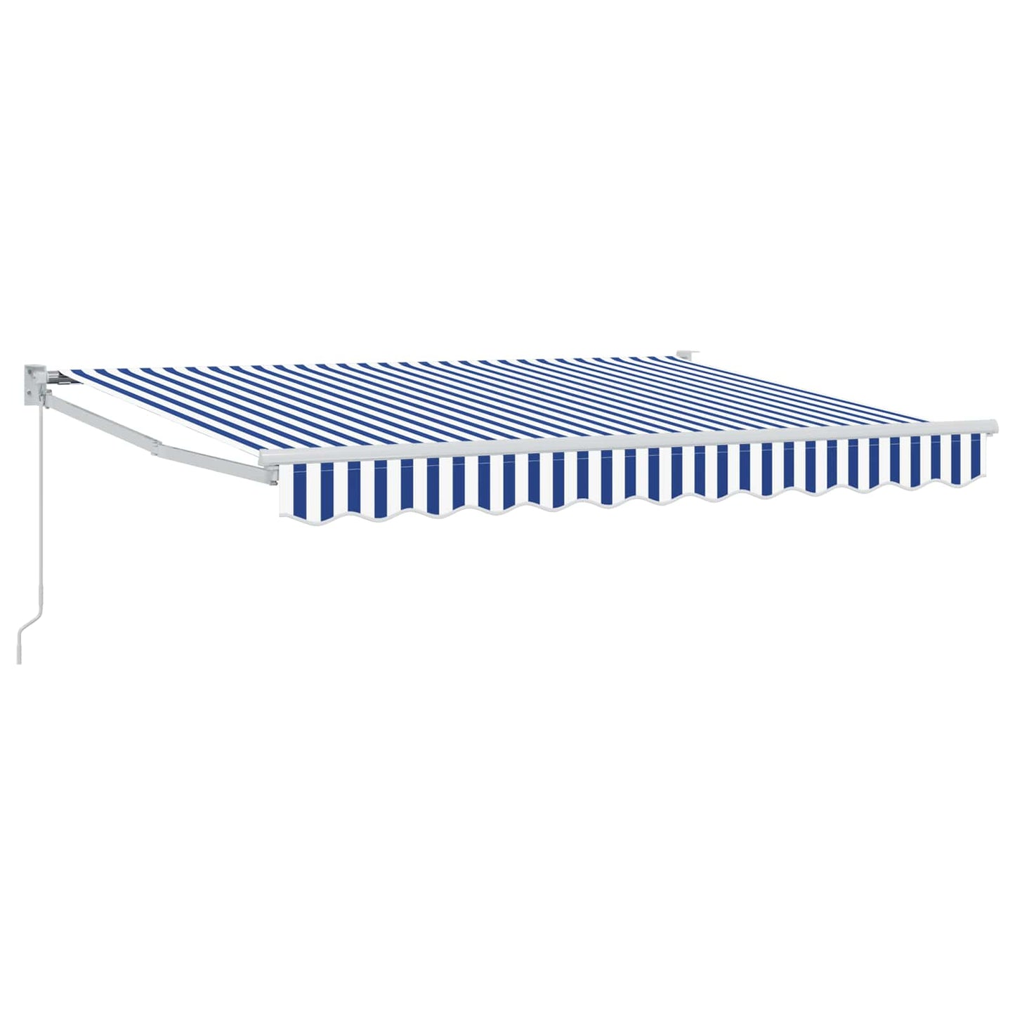 vidaXL Retractable Awning Blue and White 3.5 x 2 m