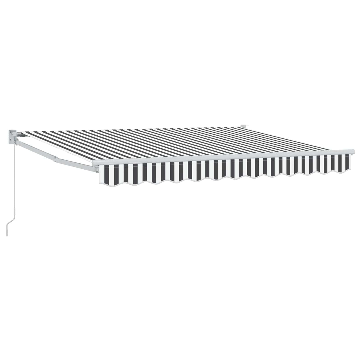vidaXL Retractable Awning Anthracite and White 3.5 x 2 m