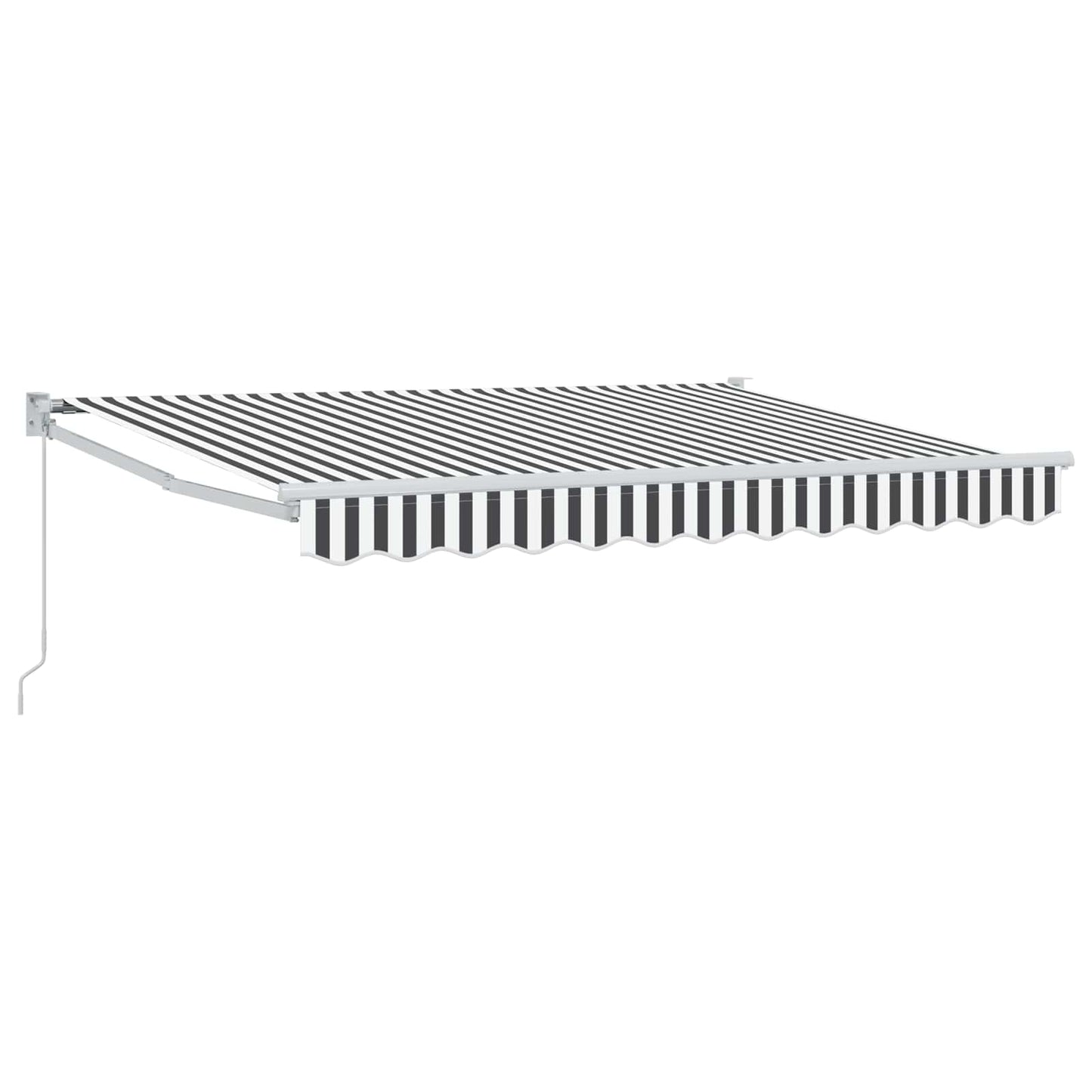 vidaXL Retractable Awning Anthracite and White 3.5 x 2 m
