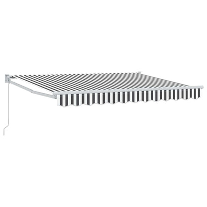 vidaXL Retractable Awning Anthracite and White 3.5 x 2 m