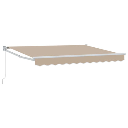 vidaXL Retractable Awning Beige 3.5 x 2 m 100% Polyester and Aluminium