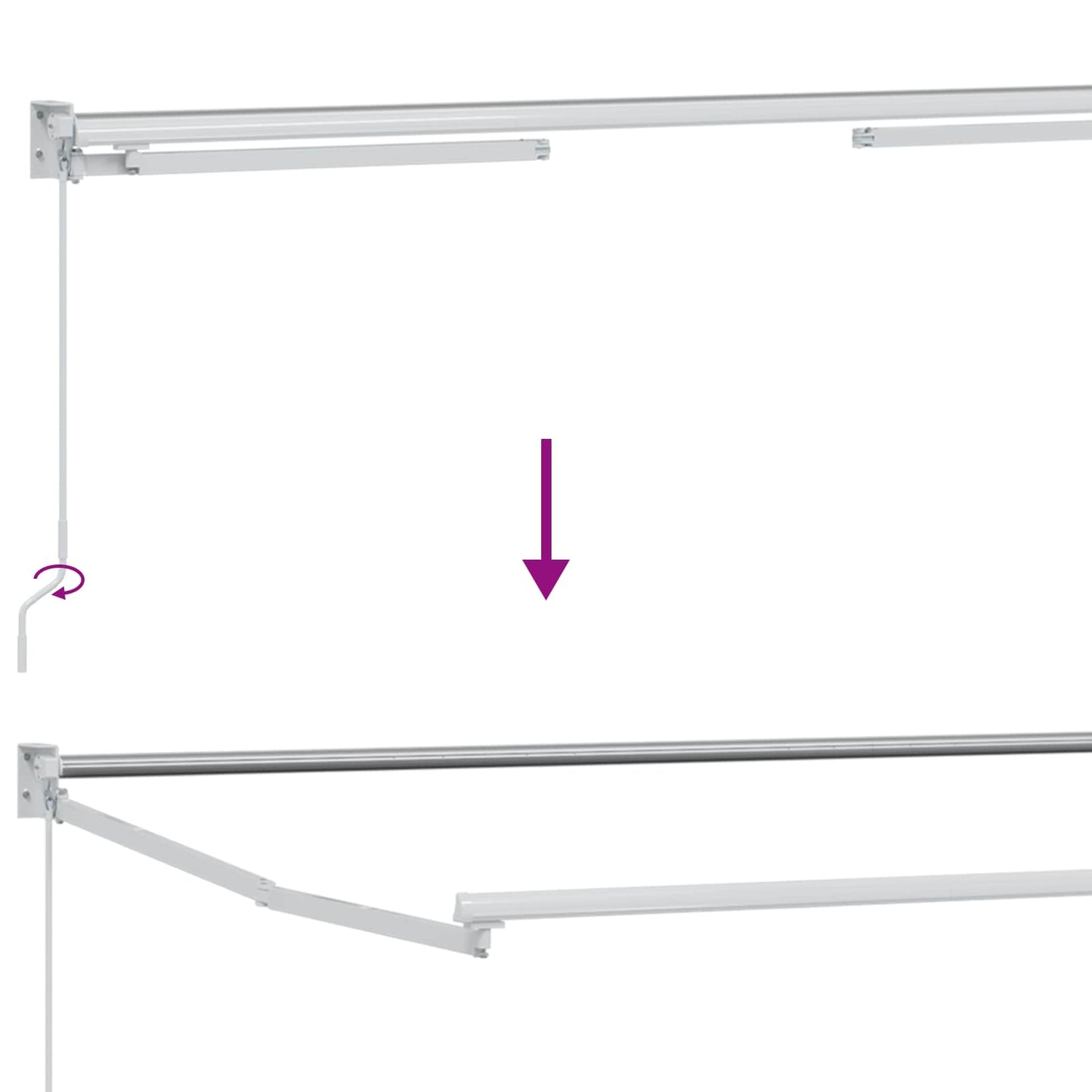 vidaXL Retractable Awning Beige 3.5 x 2 m 100% Polyester and Aluminium